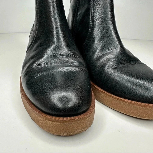Lucky Brand Black Leather Ressy Ankle Boots Size 8.5 - Picture 7 of 15